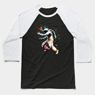 Astronaut Dancing in Space Baseball T-Shirt